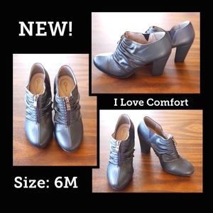 I Love Comfort: Cendra: Navy Ankle Bootie